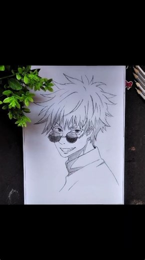 How to draw curses of legend Gojo satoru sketch...