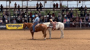 For those of you who aren’t here with us at the Windy Ryon Memorial Roping today, this one’s for Roy. That’s RC’s old amigo Dan Fisher helping honor him, and little brother Clay Tom with the cowboy chef’s kiss. That’s the saddle, rope and piggin’ string he used, and the hat Roy had on his head the day he broke $2 million in career earnings on old gray. God Bless the Super Looper. #roping #rodeo #cowboy #calfroping #teamroping #steerroping #breakawayroping #nfr #cowboyshit #ranchy #rodeo #rodeofa