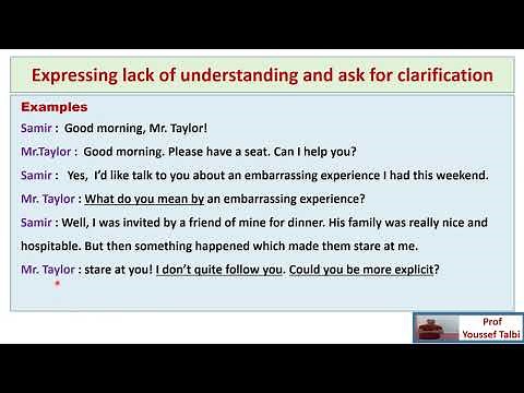 Expressing lack of understanding / asking for clarification #2bac #bac_libre