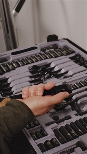 The STANLEY® 99-piece Black Chrome Socket Set includes a spark plug socket to keep things running smoothly in the garage: https://bit.ly/4aXDuPJ | STANLEY