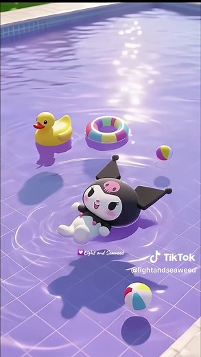 Kuromi Swimming Live Wallpaper - Cute 3D Animation