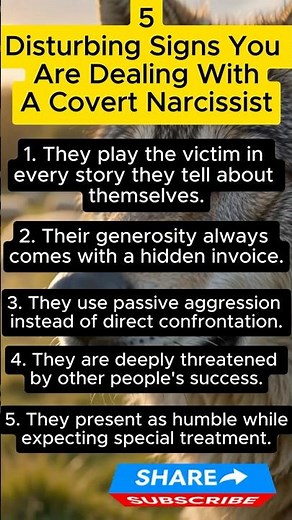 5 Disturbing Signs You Are Dealing With A Covert Narcissist #psychologyfacts #humanbehavior#viral