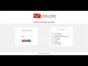 Pincode locator tool | Indian pin code location finder | webdlab