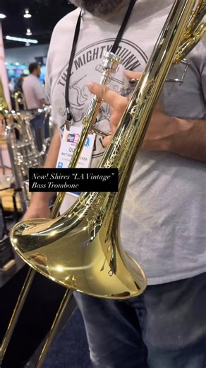 The Mighty Quinn Brass and Winds on Instagram: "The NEW @seshires “LA Vintage #basstrombone fills a hole in the bass #trombone world: a true commercial and #jazz bass trombone. 🎶 Based on the design of the legendary Earl Williams Model 10, it delivers a fat, punchy low register with excellent response, while maintaining an easy, accessible high register to meet the technical sounds of modern playing. 🎶 A standard single valve and extra-long tuning slide allow for greater expansion in the bell 