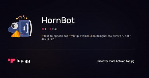 Add HornBot Discord Bot | The #1 Discord Bot and Discord App List