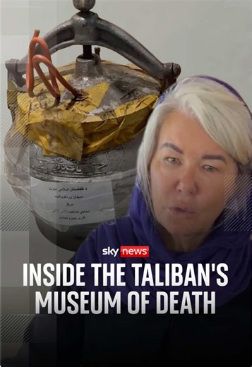 Sky's special correspondent Alex Crawford visits a Taliban museum exhibiting homemade bombs and commemorating suicide bombers who died during the 20-year war in Afghanistan.⁠ ⁠ She says it is a 'museum set up to remember what happened over all those years'.⁠ #afghanistan #skynews #worldnews
