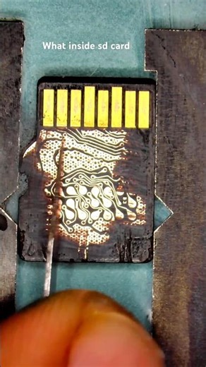 What is inside sd card ???? #sdcard #repair #technology