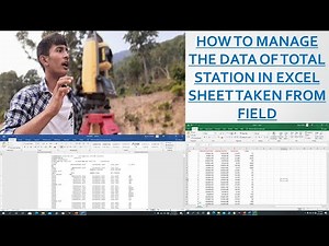 how to import the data of total station in excel sheet and manage #civilengineering #T.S. data