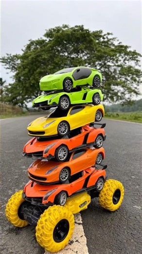 Wow😯Ricing RC remote control seven stunt cars came to hand 😂||
