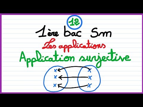 1er bac sm : les applications (12) : Application surjective