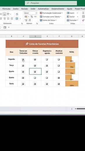 ✅️ Como criar um sistema de controle de tarefas no Excel, usando ferramentas que funcionam em qualquer versão do programa. 👉 Atenção: Se você usa o Microsoft 365, tem uma forma mais rápida e fácil de fazer isso! É só usar a nova funcionalidade de Checkbox, tem um Reels fixado aqui no perfil mostrando como usar! | Professora Aline Elias