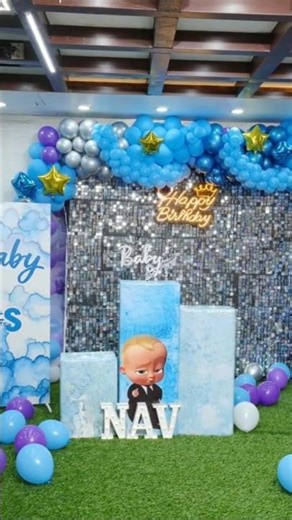 baby Boss theme birthday decoration || birthday party decorations || balloon decoration #shorts