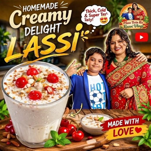 Homemade Creamy Delight Lassi | Thick & Super Tasty 🥛✨#odia #bengali #food #healthy #drink #foodie #