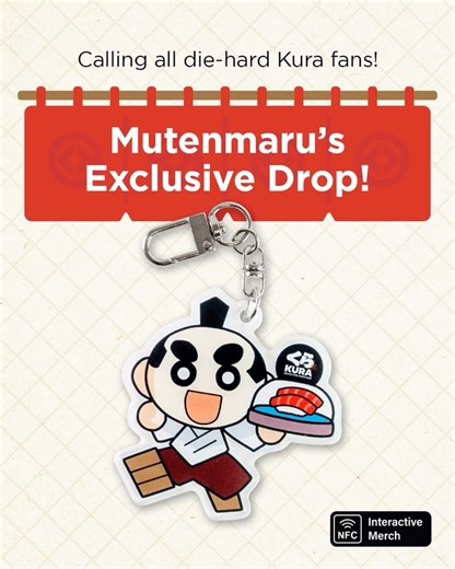 Kura Revolving Sushi Bar on Instagram: "✨ Calling all die-hard Kura fans ✨ Mutenmaru just leveled up, and this one’s for the real ones 👀🍣 Starting Friday, January 2, dine in at Kura Sushi and unlock an exclusive Mutenmaru Keychain with a hidden NFC feature 🔑✨ Not just cute… it’s interactive. 🎁 How to get it: Dine in and spend $65+ to receive a Mutenmaru Keychain — while supplies last. 📲 Why you’ll want to keep it close: Tap the keychain with your phone to 