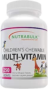 Children’s Chewable Multi-Vitamins - Promoting Kids' Overall Development - USA-Made, May Help to Support Immune, Bone, Brain & Overall Well Being- Vegan & Gluten Free - 250 Cherry Tablets