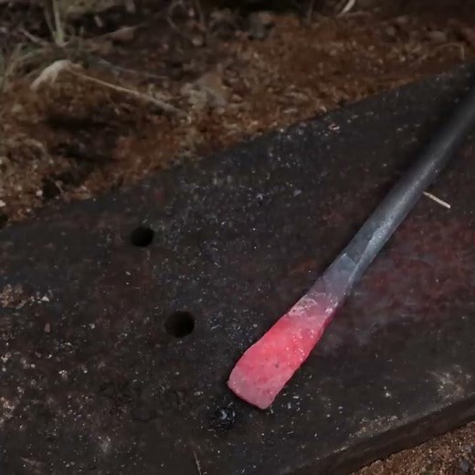 🔥Forging a Bushcraft Spear in the Forest - Primitive Forge #shorts