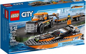 乐高 城市 60085 4X4赛艇运输车 速组评测_哔哩哔哩_bilibili