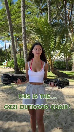 It's like paradise on Earth with our comfy and compact OzziGear chair! So awesome! 😄🌴 #chair #ozzigear #paradiseonearth #outdoors #comfort #compact #camping #travelchair #viral #famous