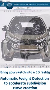 Automatic Weight Detection to accelerate subdivision curve creation, tell us in comment what you think? #3DEXPERIENCE #CATIA #Design | CATIA