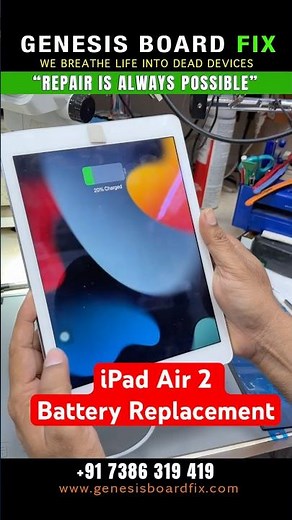 🔋 iPad Air 2 Battery Replacement – Full Process! #genesisboardfix #macbookrepair #ipadrepair