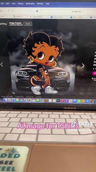 Ai image for tshirt makers is thr best thing ever. Its quick and its easy. Dont forget to convert to 300 DPI so you can scale the picture to tshirt size. #tshirtmerchpa #mentalheathday #SmallBusinessResources #howtostartatshirtbusiness #startingasmallbusiness #EtsyBusinessShop #EtsyGuides #blackbettyboopart #blackbettyboop