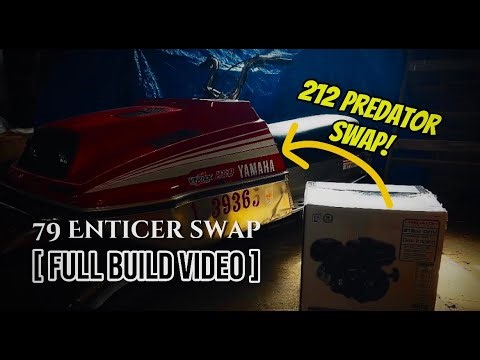 I swapped a Harbor Freight Engine into my vintage Snowmobile (Full Build Video)