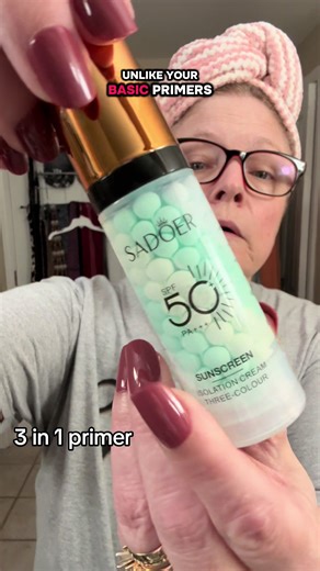One primer, three powers: smooth, hydrate, and protect your look all day. This primer is a color correcting and has SPF 50 . #3In1Primer #FacePrimer #FlawlessBase #HydratingPrimer #MakeupPrep #LongLastingMakeup #PrimerLove