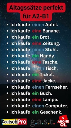 Alltagssätze Perfekt für A2-B2 #deutsch #b1prüfung #deutschlernen #gastdtz #deutschtest