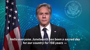 7.6K views · 1K reactions | Secretary Blinken: "Juneteenth marks an important date in U.S. history that reminds us of our obligation to pursue racial justice and equity. This day has come not only to mark the effective end of chattel slavery, but the reality that freedom and justice have been delayed for far too many." Read the full statement: https://go.usa.gov/x6Pbh. | U.S. Department of State | Facebook