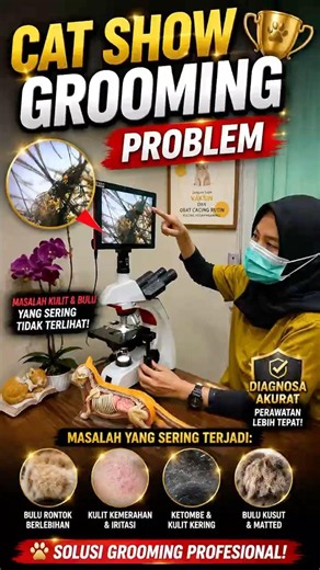 😻 CAT SHOW GROOMING | Rahasia Professional Groomer Membaca Kondisi Kulit & Bulu Kucing