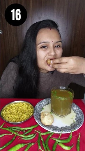 SPICY MAGGI WITH 5 SPICY PANIPURI EATING 40 SECOND CHALLENGE #shorts #trending #viral