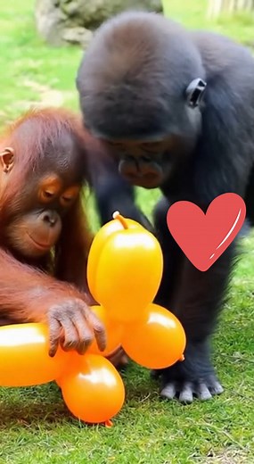 Balloon Animal Demolition! 💥 Gorilla Gets a Surprise! #PrimatePlaytime #FunnyAnimals #PopGoesTheBalloon | Homemade & Heart recipes