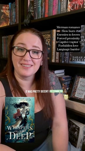 Whispers of the Deep by Emma Hamm. Merman romance. #bookreview #books #booktok #booktube #book