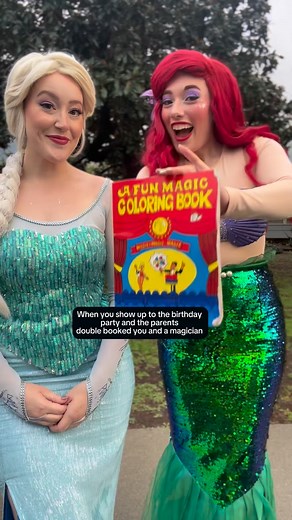3.3K views · 233 reactions | Based on a true story … Party princess problems 路‍♀️ ❄️Elsa: @lolomermaid111 Ariel: @kazthequeenofglitter #partyprincess #princessperformer #partyprincessperformer #partyprincesses #partyperformer #disneyprincesses #princessstyle #princesscosplay #disneycosplayer | Kazmiera Alice | Facebook