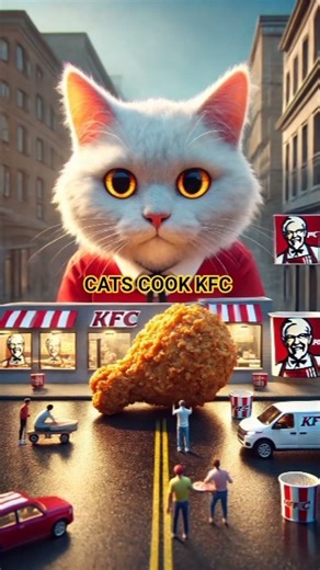 Cats Cooking in a Mini KFC 🍗/Cats Made a Mini McDonald’s 🍔.MINI FOOD WORLD #kittenfood
