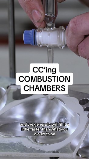@SummitRacing Tech Tip: Frankie explains the process of cc’ing combustion chambers to get an accurate compression ratio. He covers sealing valves, applying assembly grease, and filling the chamber with isopropyl alcohol. It’s an essential step for engine builds, and easy enough to do at home. #engine #SummitRacing #enginepower #tech #howto #combustion #ratio #enginebuild