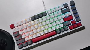 Guffercty kred 75% Percent Mechanical Keyboard with Knob, Gasket Mouted Wired TKL Gaming Keyboard 75 Percent Hot Swappable Programmable for Windows Laptop PC Gamer（82 Grey）