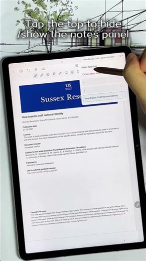Turn ON "Zen Mode" for Better Studying 🧘‍♀️✨ (Hide Toolbar) #notetakingapp #digitalplanner