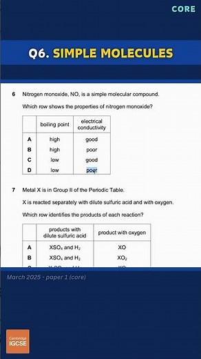IGCSE Chemistry - Multiple Choice (2025) A* exam prep! #chemistry #exams #revision