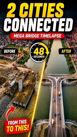 48 Seconds Me 2 City Connected by Mega Bridge #bridge #drone