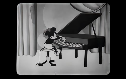 【4K】米老鼠黑白动画系列第五部：大剧院的房子 The Opry House（1929）