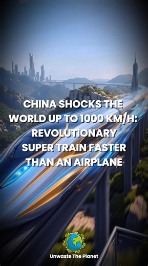 What sounds like science fiction is becoming reality: In China, a magnetic levitation train prototype is being tested in a near-vacuum tube, aiming to reach incredible speeds of up to 621 mph! 🚄 For comparison: An Airbus A320 flies at around 559 mph. Thanks to superconducting technology, the new "Maglev train" floats almost frictionlessly and has already been successfully tested on a 1.24-mile track. 🇨🇳 The goal: travel at airplane speed – but on rails. ✈️ #MaglevTrain #MagneticLevitation #Fu