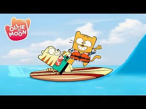 From Pool Party to Paradise! 🌺🏄 | Ollie and Moon English | 1H | S1 | Cartoon for kids