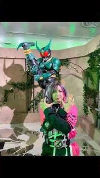 仮面ライダーアギト展 仮面ライダーギルス編 牧山亮さんの北新地神威の店に行きますと話してあります。きゅるん❤️#仮面ライダーアギト #アギト展 #仮面ライダーギルス #ギルス #牧山雄亮 #神威