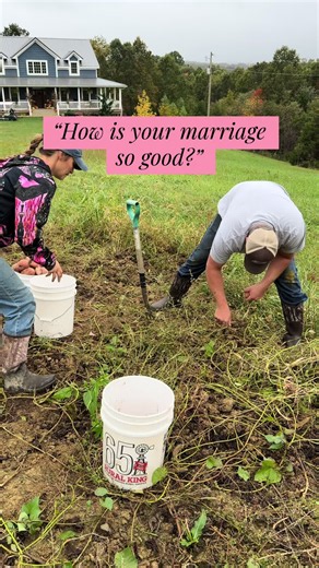 “How is your marriage so good?!?” This is our secret to a happy marriage ❤️ That’s all. Just Jesus, choosing happiness, respecting another, and having fun every day, even when the day is HARD!!! #homesteading #husbandwife #husbandwifecomedy #marriage #christian