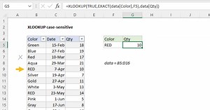 XLOOKUP case-sensitive