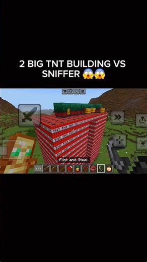Minecraft BUT 2 BIG TNT BUILDING VS SNIFFER 😱😱