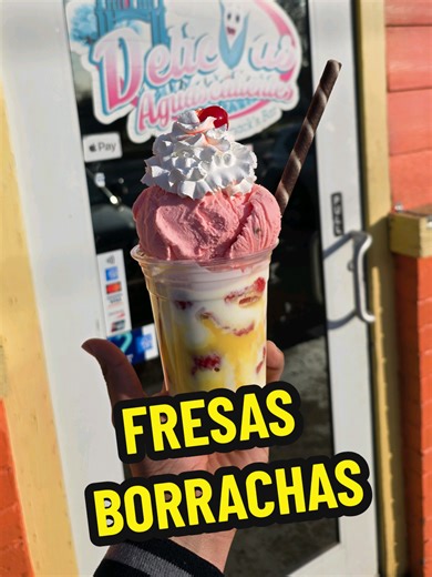 Fresas borrachas un exquisito sabor a rompope 😋 #postres #dallas #texas