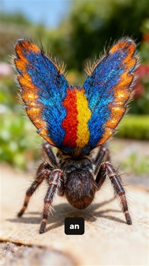 Australian peacock spider - This little spider puts on a big show! 🤯🕷️