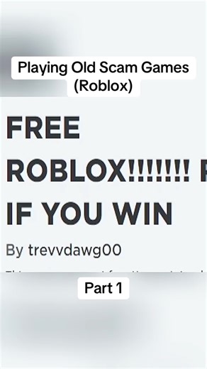 Playing Old Scam Games (Roblox) #trending #viral #fyp #roblox